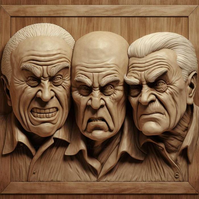 Characters (Angry men 3, HERO_3379) 3D models for cnc